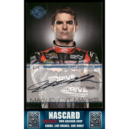 2011 Wheels Main Event #ME-JG Jeff Gordon Main Event Marks Blue #/5 - NASCARD.shop