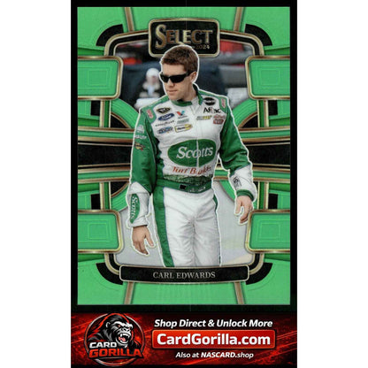 2024 Panini Select #81 Carl Edwards Neon Green Prizms #/75