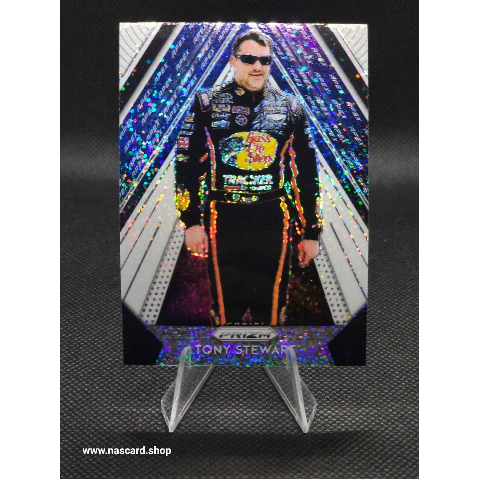 2019 Panini Prizm Apex White Sparkle Prizm #A-14 Tony Stewart - NASCARD.shop