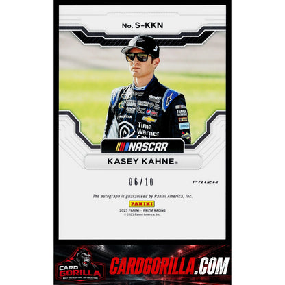 2023 Panini Prizm #S-KKN Kasey Kahne Scripts Gold Prizm #/10