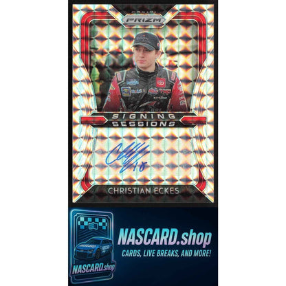 2020 Panini Prizm #SS-CE Christian Eckes Signing Sessions Silver Mosaic #/99