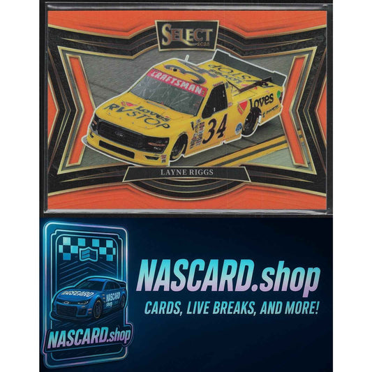 2025 Panini Select #109 Layne Riggs Orange Prizms #/49