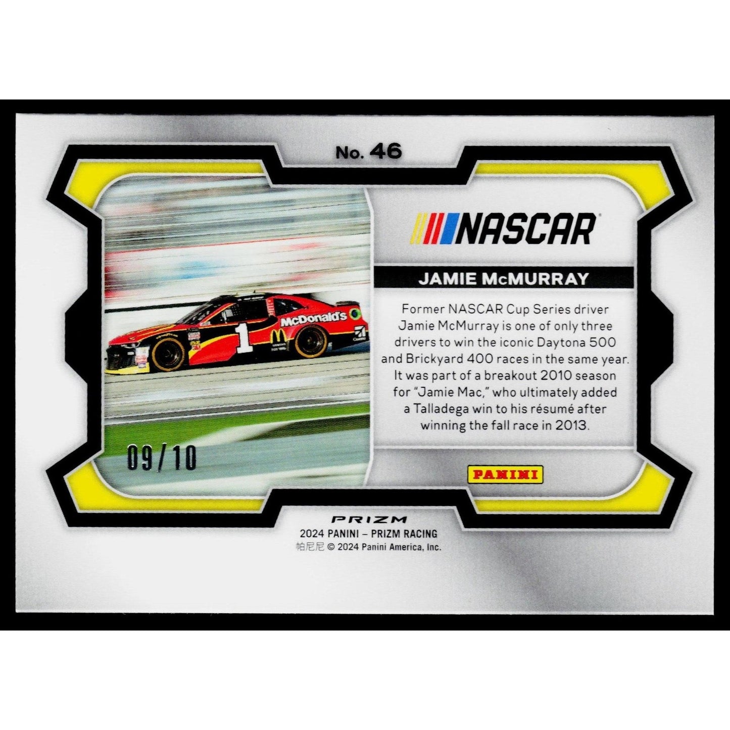 2020 Donruss #46 Jamie McMurray Optic Gold #/10