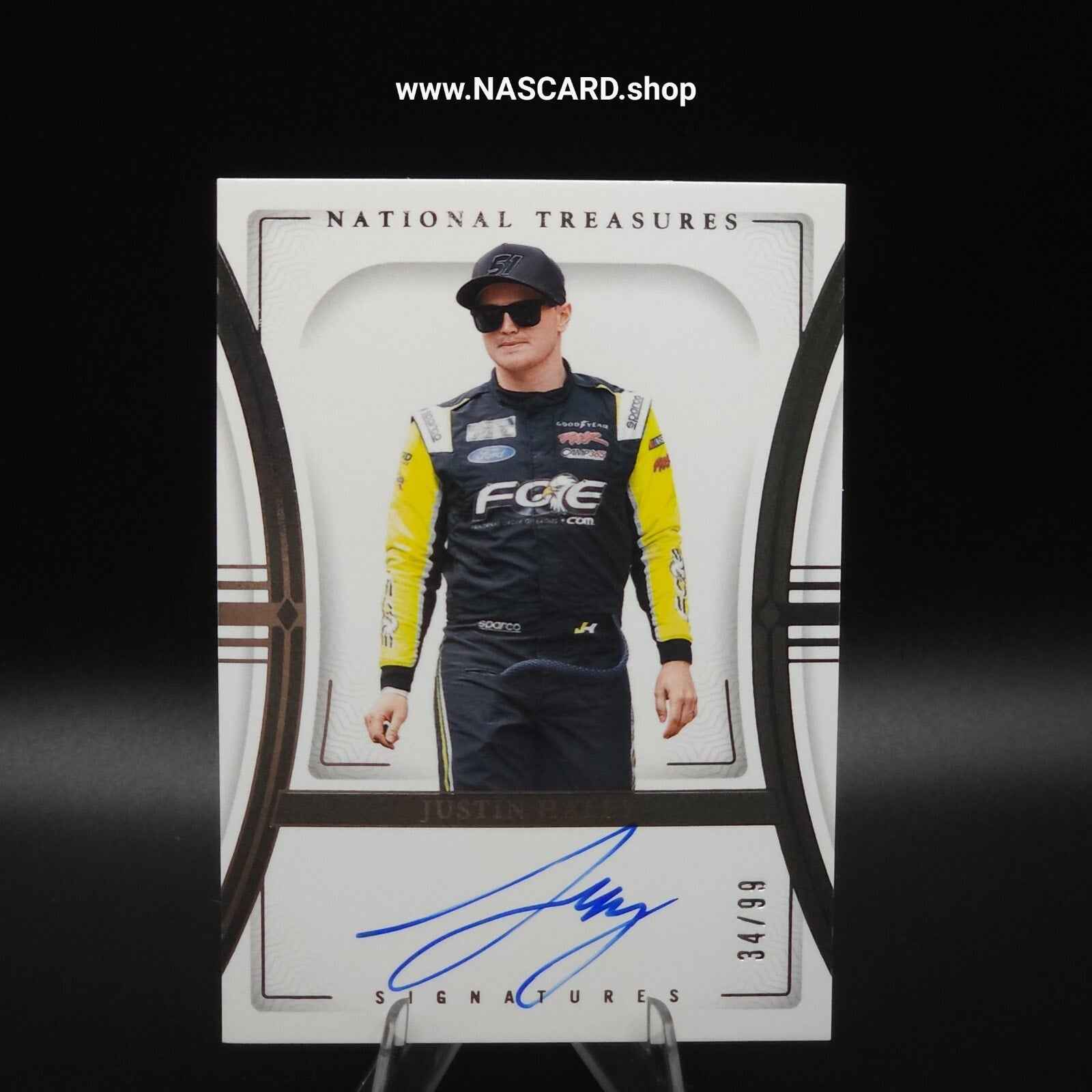 2024 Panini National Treasures Signatures Justin Haley /99 - NASCARD.shop