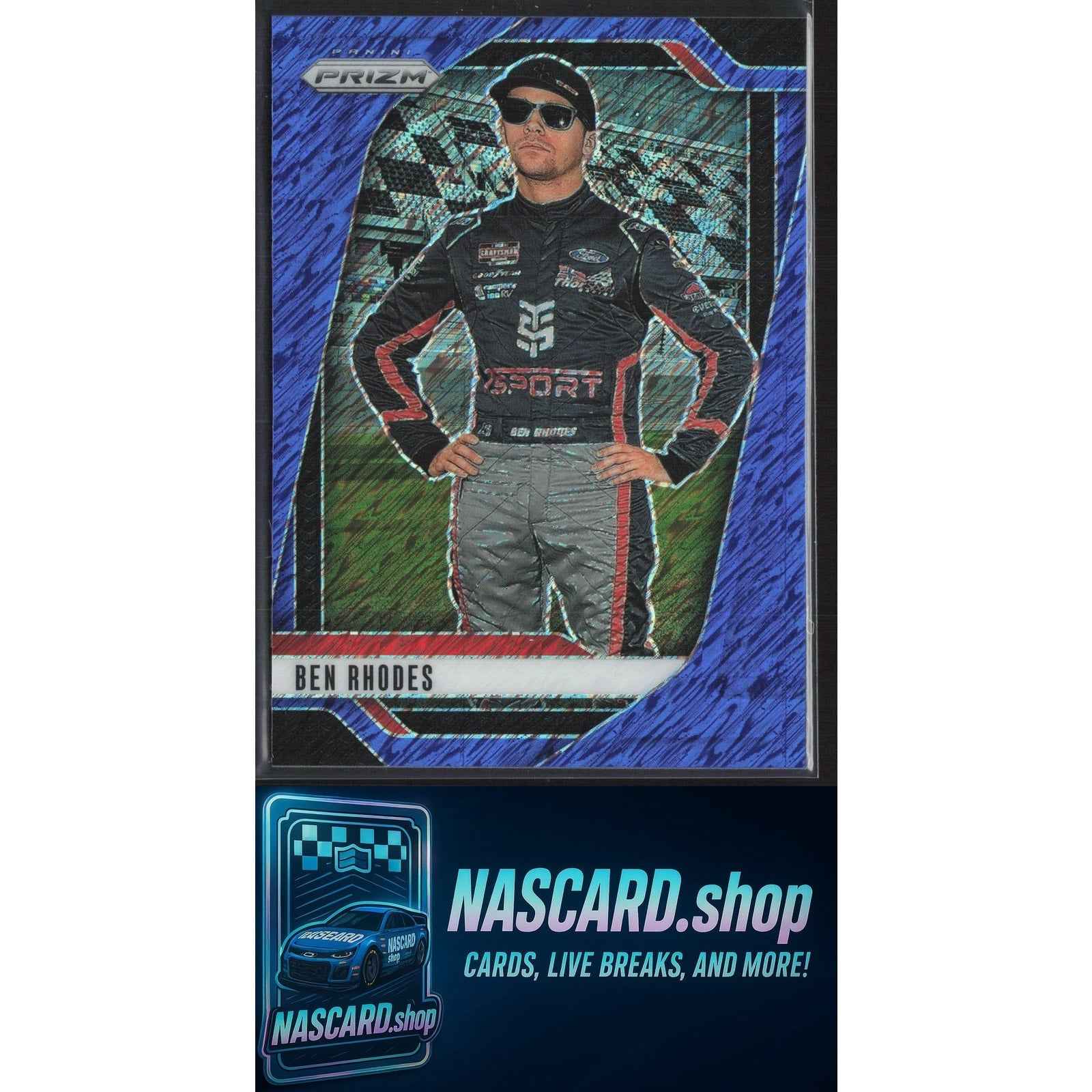 2025 Panini Prizm #54 Ben Rhodes Blue Shimmer #/10