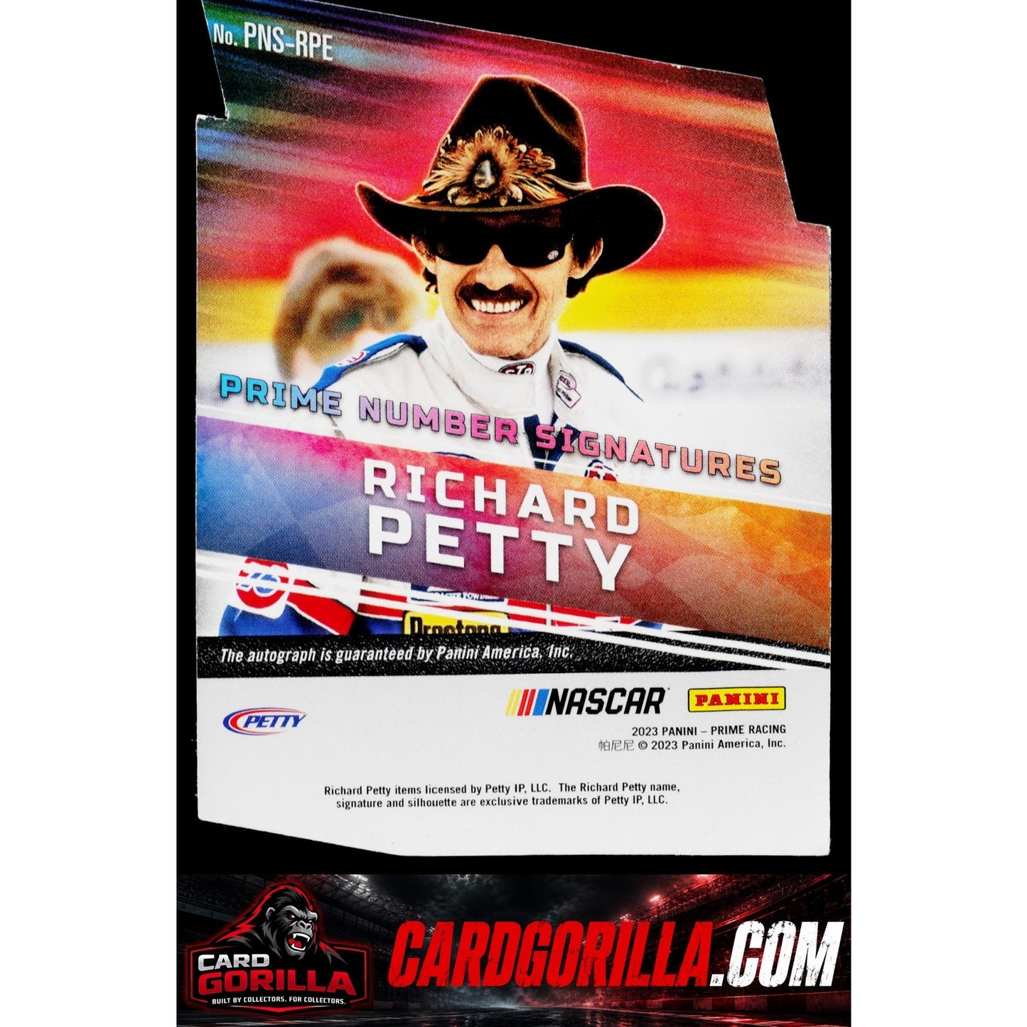 2023 Panini Prime #PNS-RPE Richard Petty Die Cut Prime Number Signatures #/99