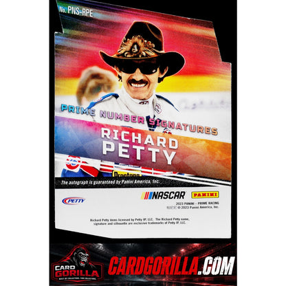 2023 Panini Prime #PNS-RPE Richard Petty Die Cut Prime Number Signatures #/99