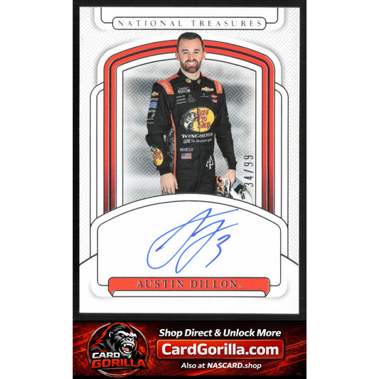 2025 Panini National Treasures #S-ADN Austin Dillon Signatures #/99