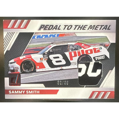 2026 Donruss NASCAR Racing Sammy Smith #8 Pedal to the Metal Materials Red /99