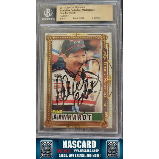 2011 Leaf Cut Signature Executive Collection Masterpiece Dale Earnhardt Sr. #1/1 - NASCARD.shop