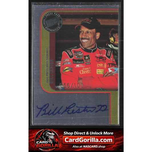 2005 Press Pass #NNO Bill Lester Signings Platinum #/100