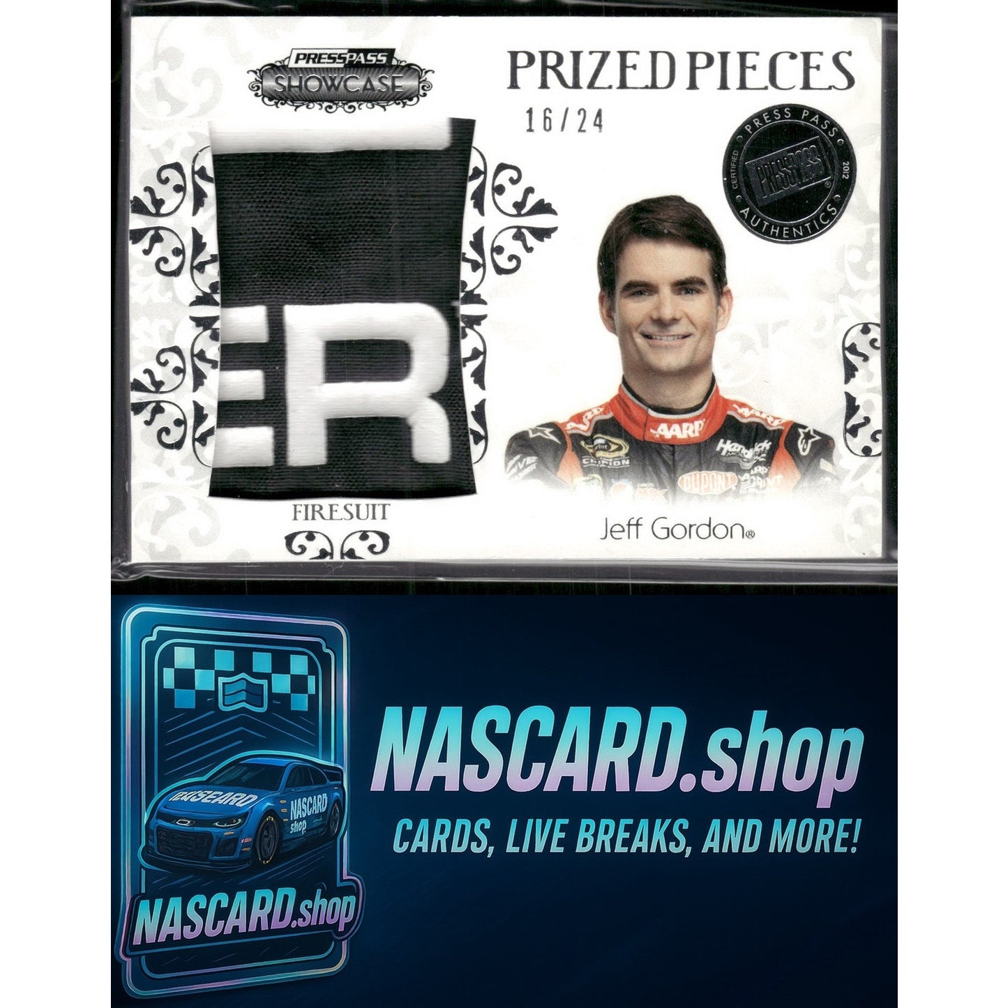 2012 Press Pass Showcase #PP-JG2 Jeff Gordon Prized Pieces #/24 - NASCARD.shop