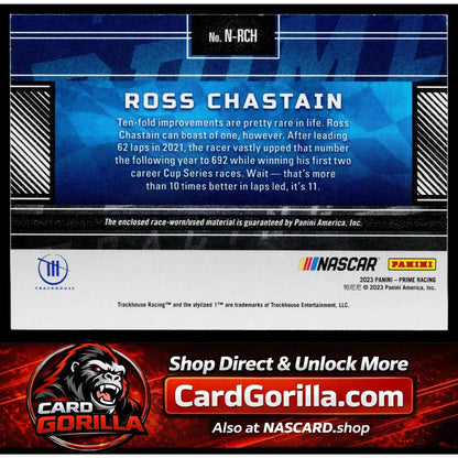 2023 Panini Prime #N-RCH Ross Chastain Names Firesuits #/99