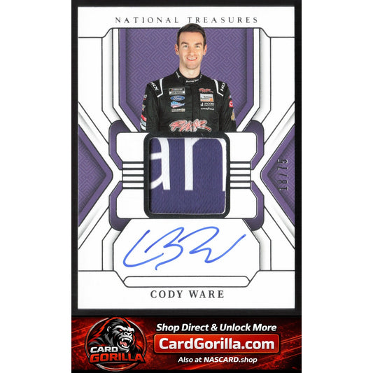 2025 Panini National Treasures #PP-CWR Cody Ware Premium Patches #/75