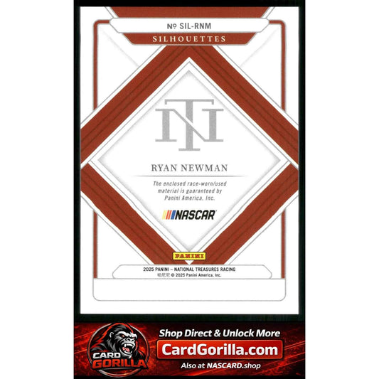 2025 Panini National Treasures #SIL-RNM Ryan Newman Silhouettes Holo Gold #/10