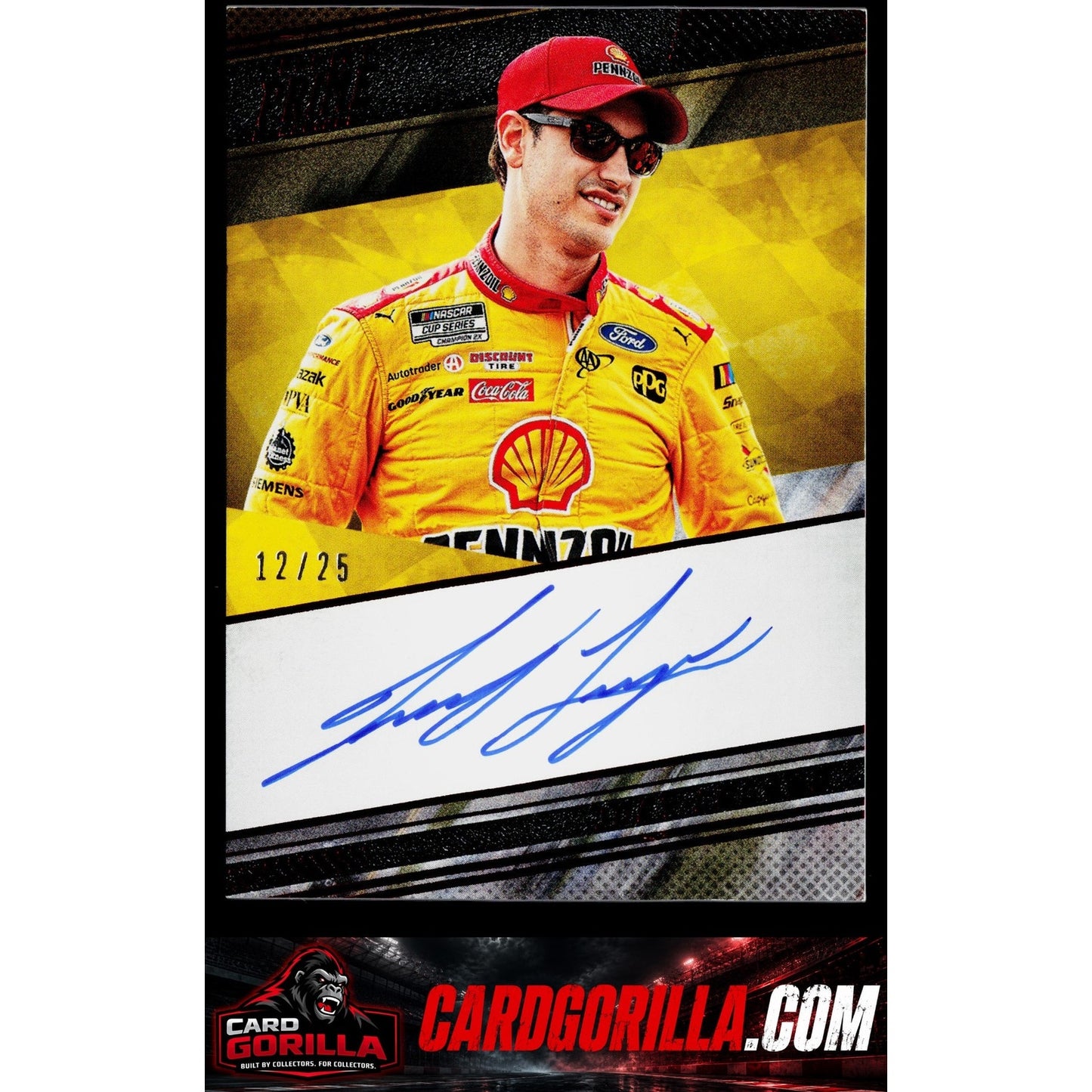 2023 Panini Prime #PS-JLO Joey Logano Prime Signatures Red #/25