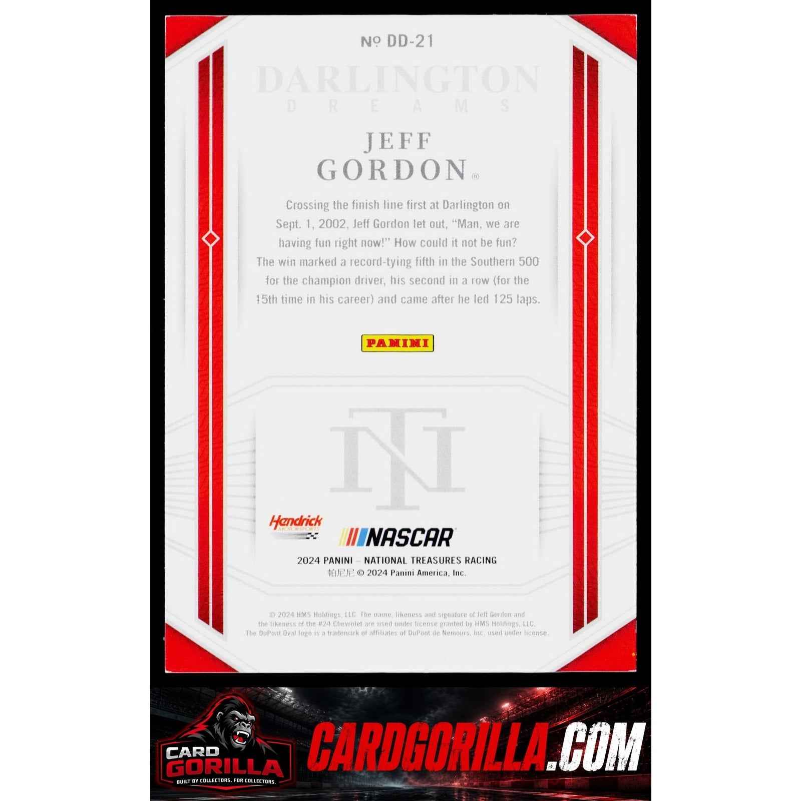 2024 Panini National Treasures #DD-21 Jeff Gordon Darlington Dreams #/35