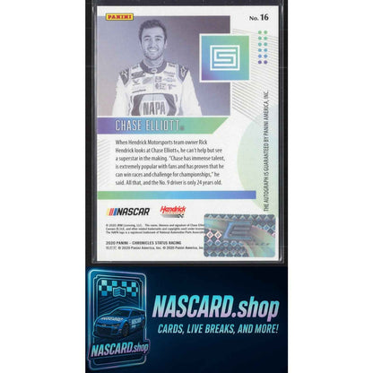 2020 Panini Chronicles #16 Chase Elliott Status Autographs #/15