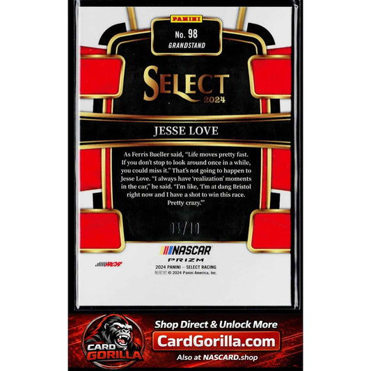 2024 Panini Select #98 Jesse Love Gold Prizms #/10