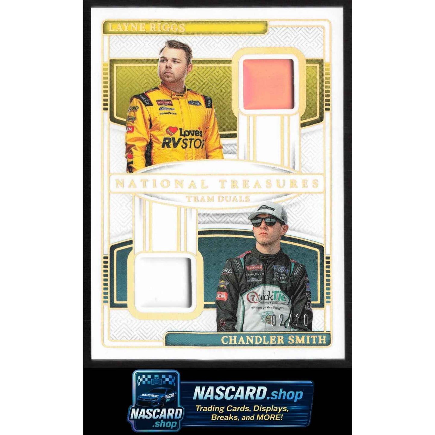 2025 National Treasures Layne Riggs Chandler Smith Team Duals Holo Gold #/10
