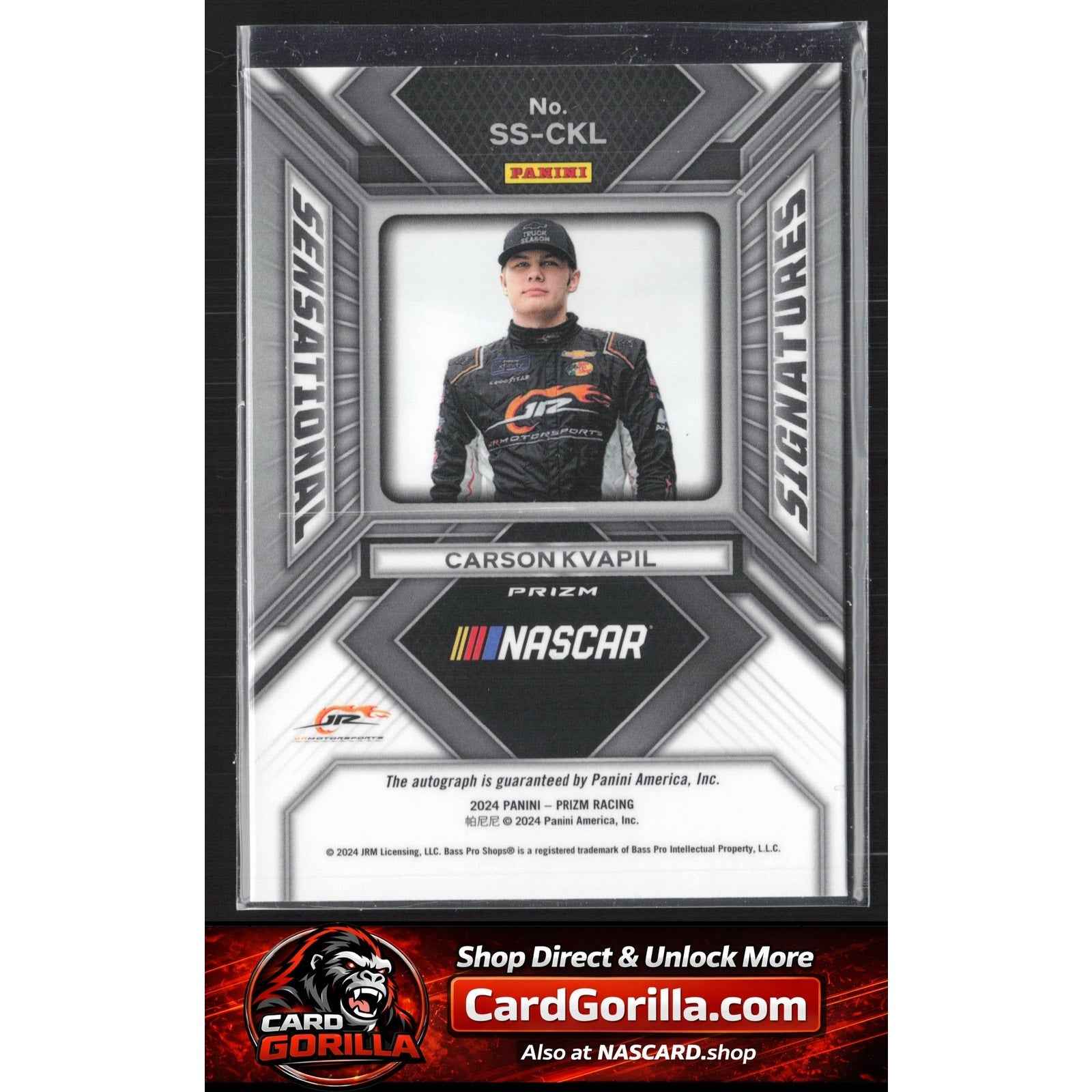 2024 Panini Prizm #SS-CKL Carson Kvapil Sensational Signatures RC