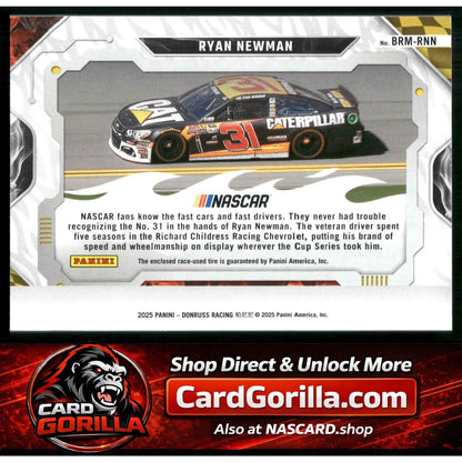 2025 Donruss #BRM-RNM Ryan Newman Burning Rubber Materials