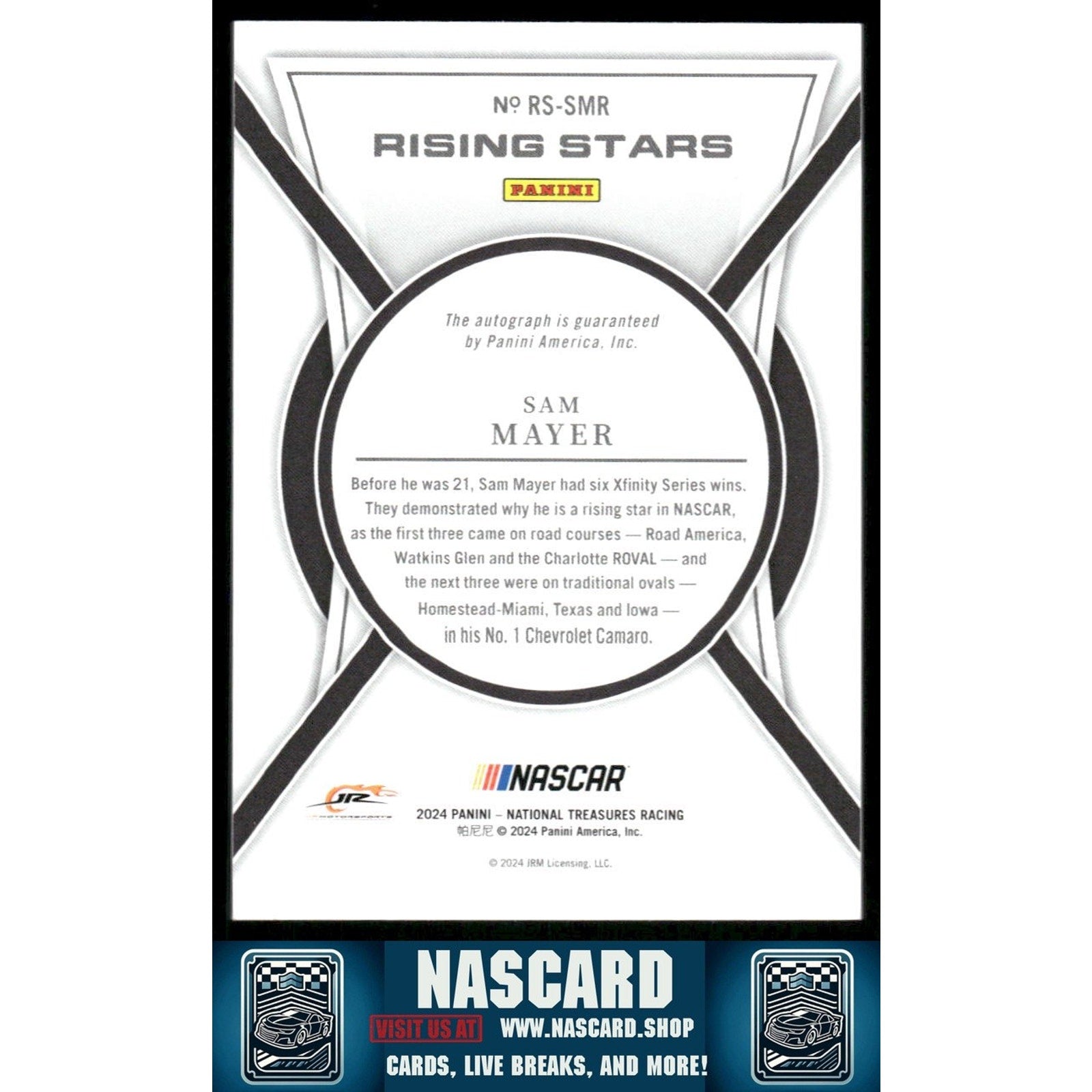 2024 Panini National Treasures #RS-SMR Sam Mayer Rising Stars Holo Silver - NASCARD.shop