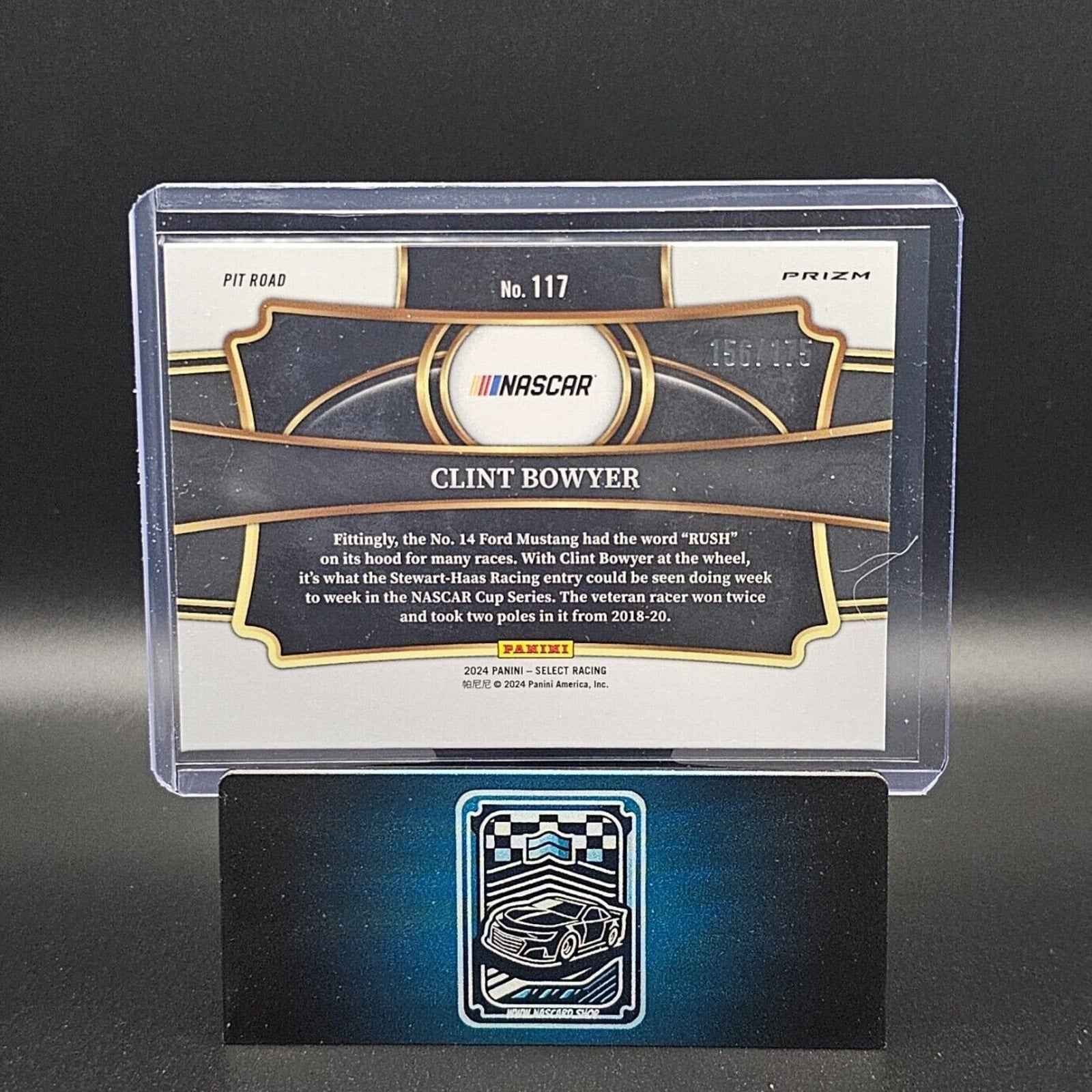 2024 Panini Select - Pit Road Blue Prizm #117 Clint Bowyer /175 - NASCARD.shop