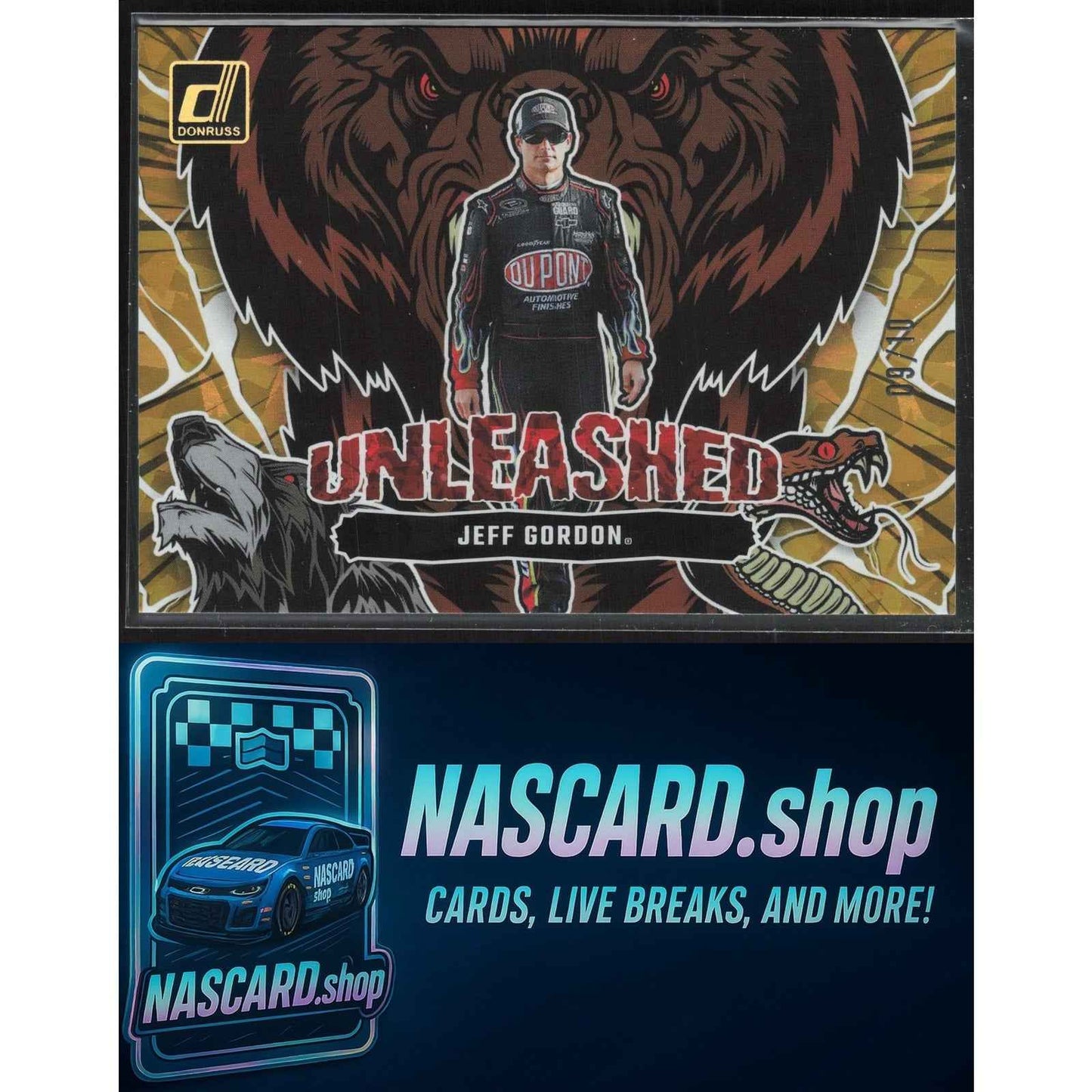 2024 Donruss #20 Jeff Gordon Unleashed Gold Ice #/10