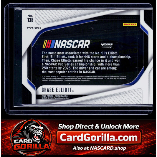 2025 Panini Prizm #138 Chase Elliott White Sparkle