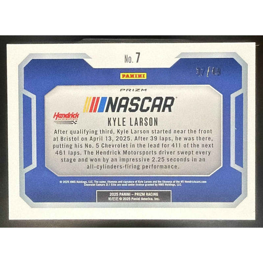 2025 Panini Prizm NASCAR Kyle Larson #7 Victory Lane Blue Prizms 37/49