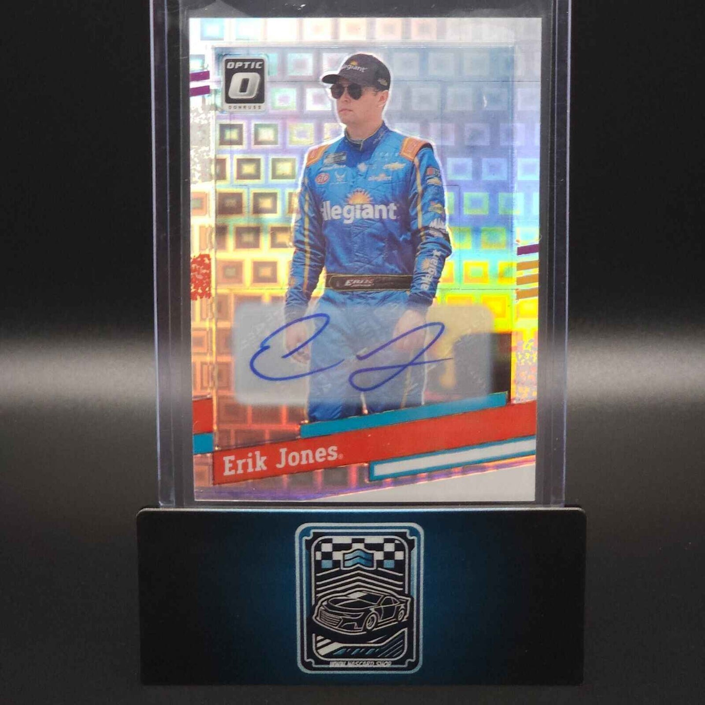 2024 Donruss NASCAR Retro 1991 Optic Pandora Prizm Signature #138 Erik Jones /25 - NASCARD.shop