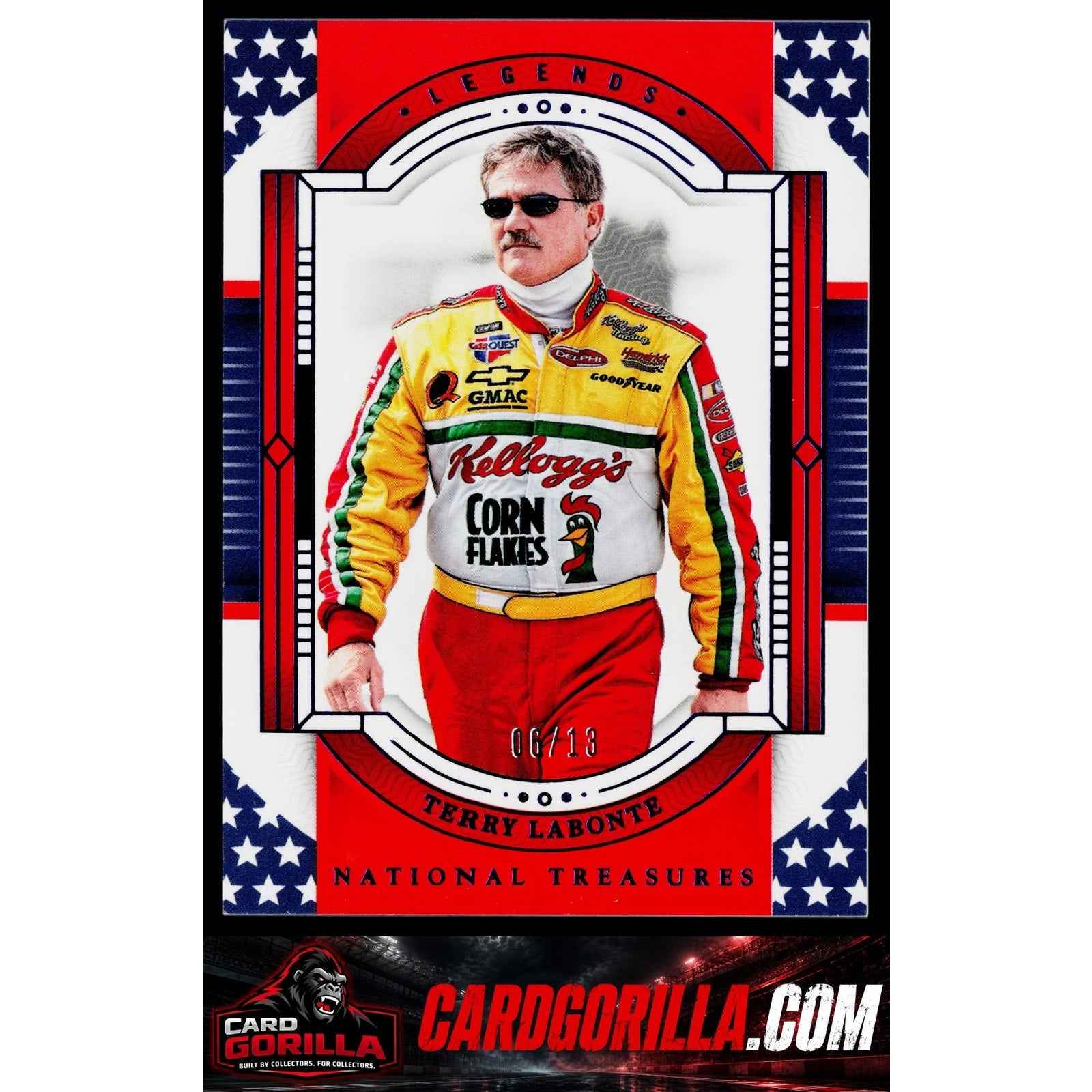 2024 Panini National Treasures #96 Terry Labonte Stars And Stripes #/13