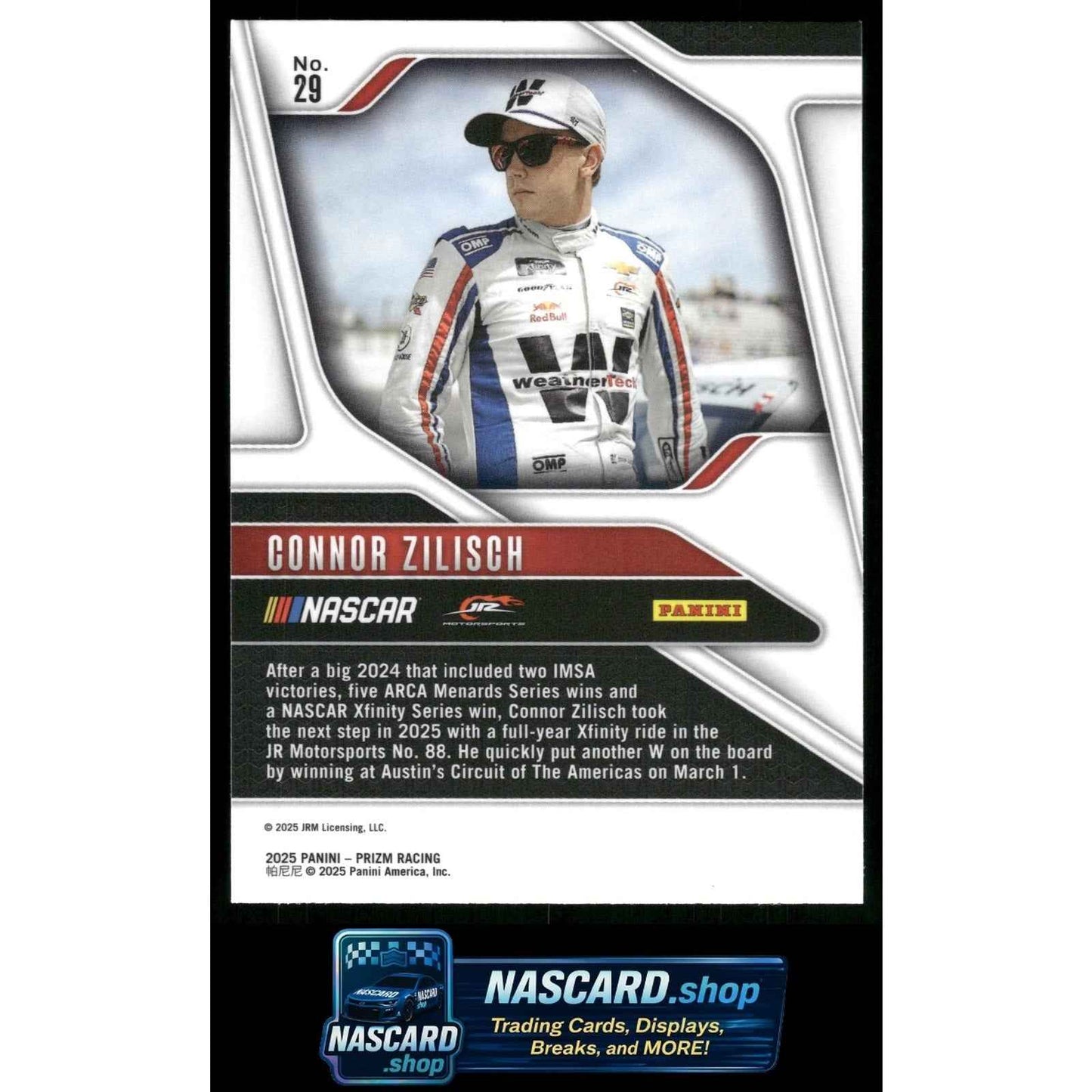 2025 Panini Prizm #29 Connor Zilisch RC
