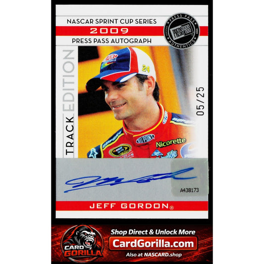 2009 Press Pass #NNO Jeff Gordon Autograph Track Edition #/25