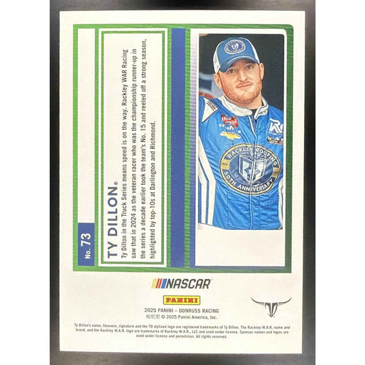 2025 Panini Donruss NASCAR Ty Dillon #73 Mojo /25