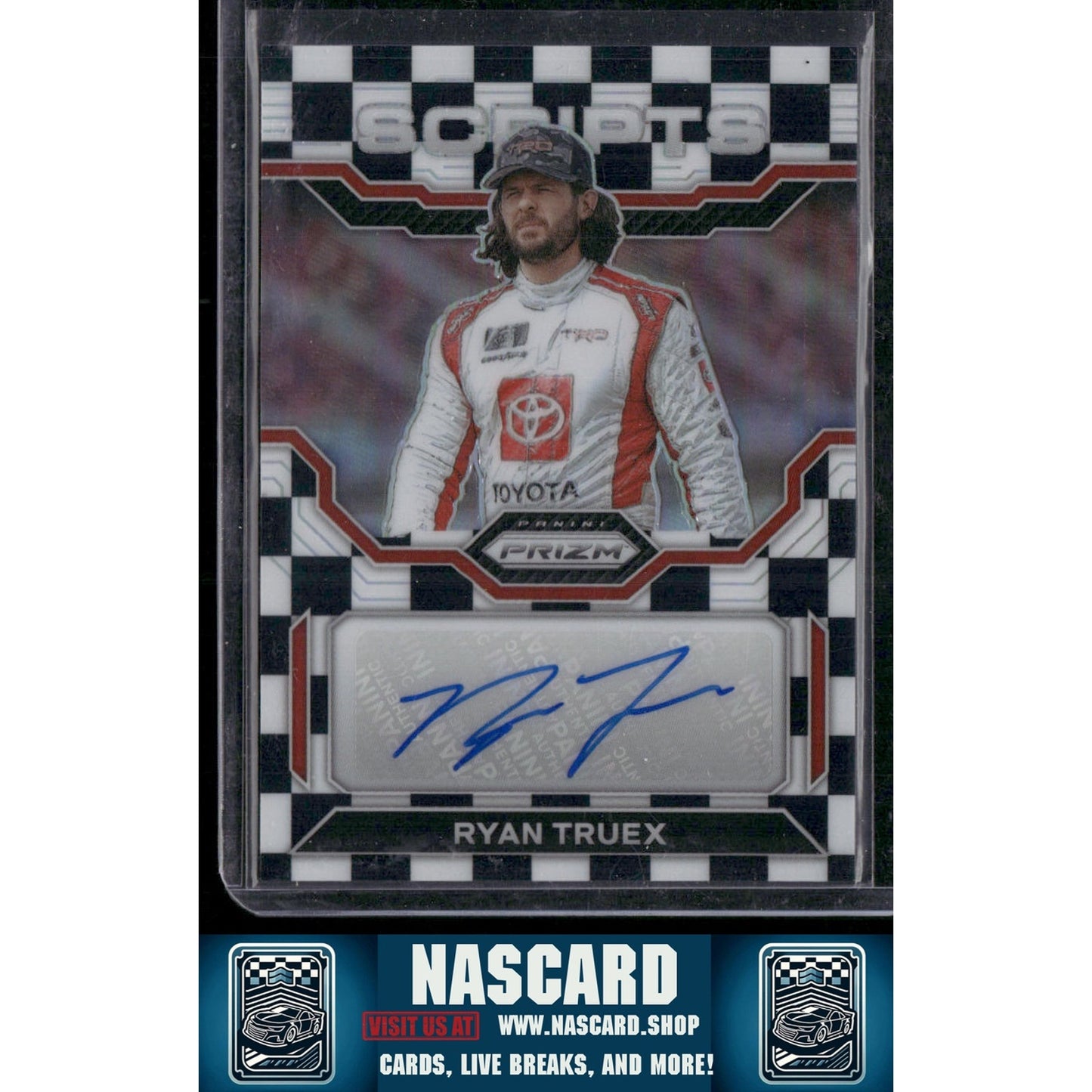 2023 Panini Prizm #S-RTX Ryan Truex Scripts Checkered Flag Prizm #/50