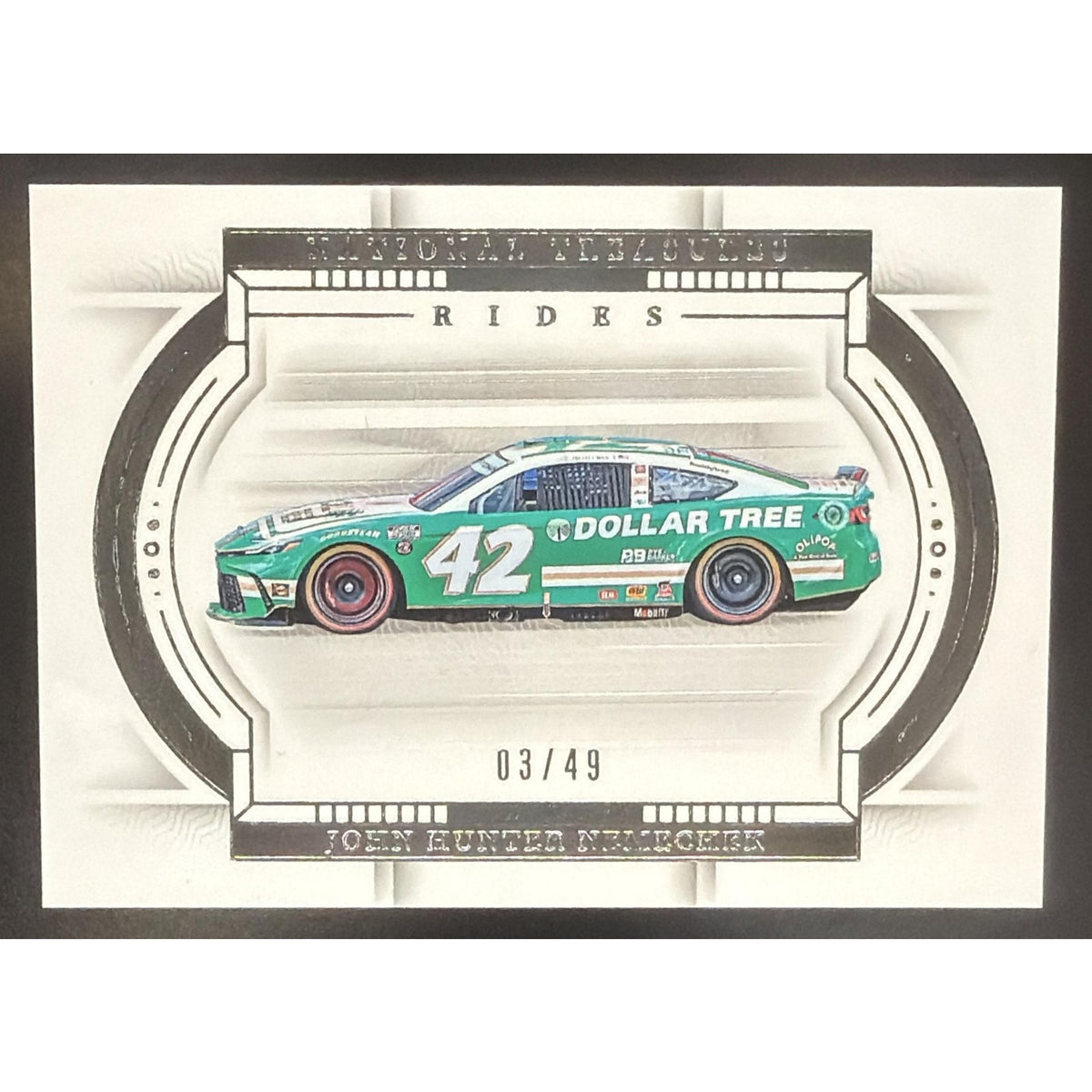 2024 Panini National Treasures John Hunter Nemechek #63 Rides 3/49