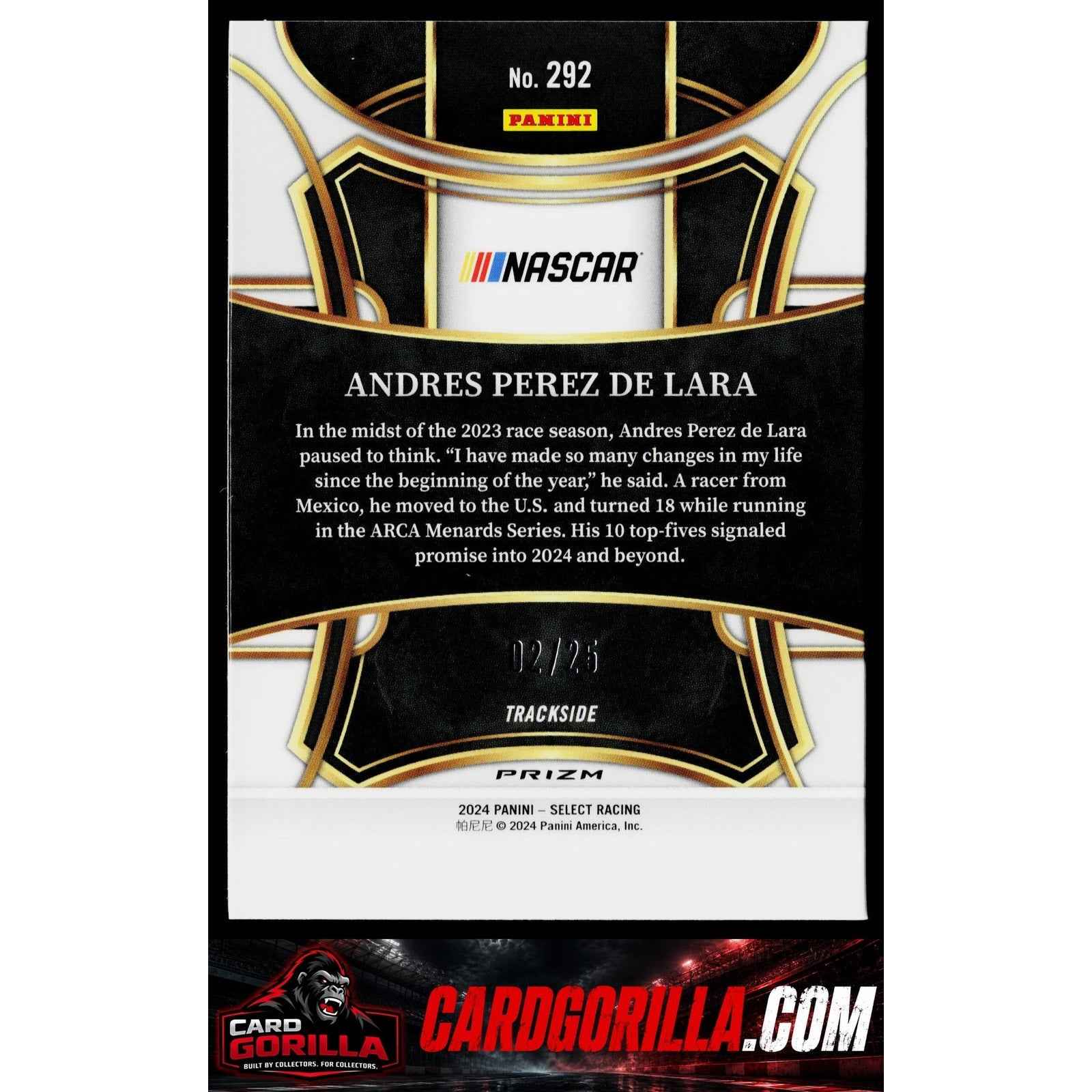 2024 Panini Select #292 Andres Perez De Lara Red and Blue Prizms #/25