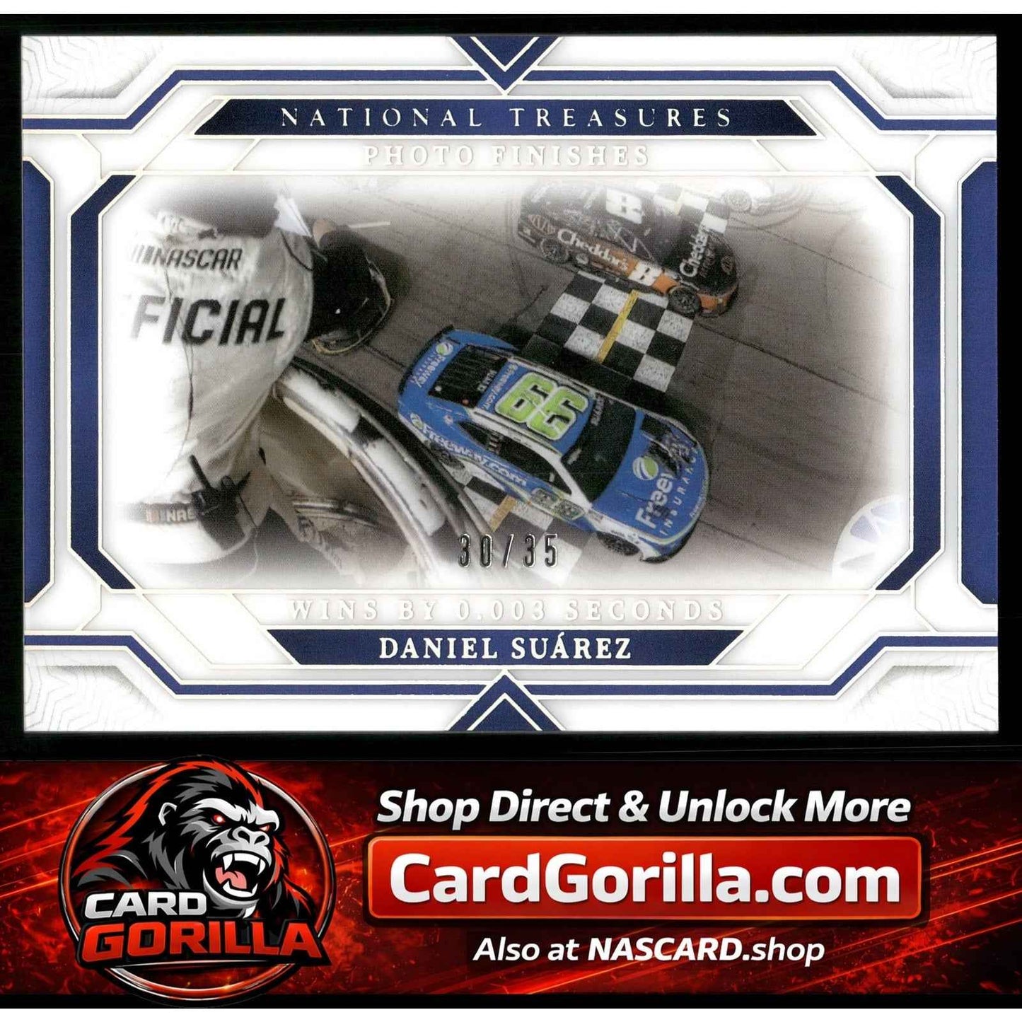 2024 Panini National Treasures #PF-1 Daniel Suarez Photo Finishes #/35