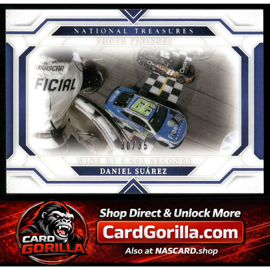 2024 Panini National Treasures #PF-1 Daniel Suarez Photo Finishes #/35