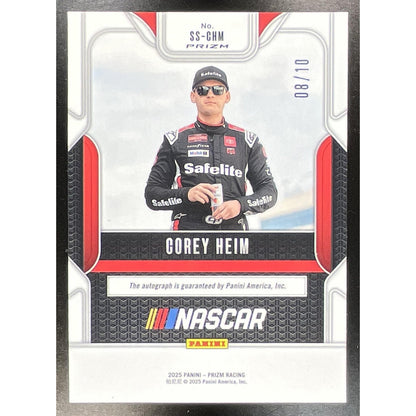 2025 Panini Prizm Corey Heim #SS-CHM Sensational Signatures Gold Prizms /10 Auto