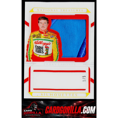 2022 Panini National Treasures #S-TL Terry Labonte Silhouettes Holo Gold #1/5