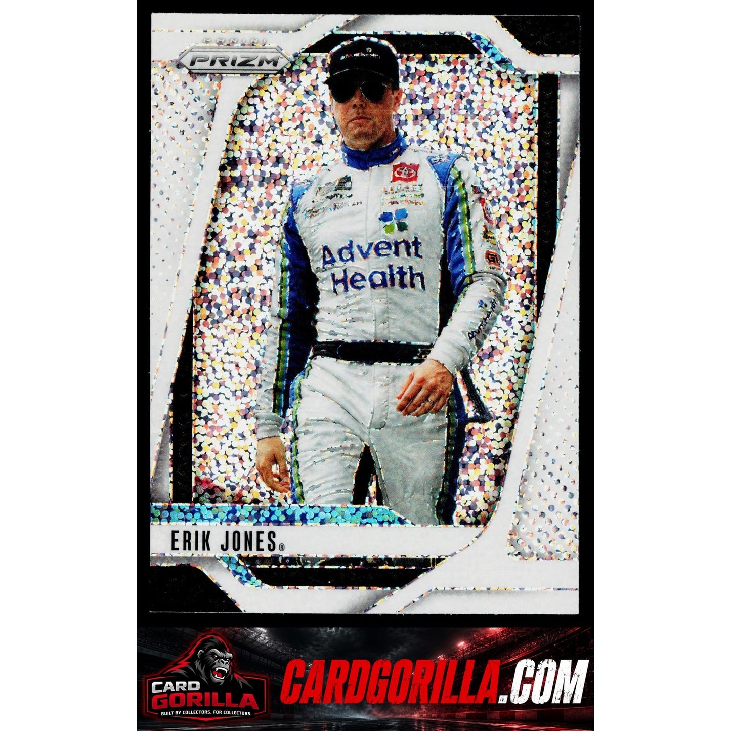 2025 Panini Prizm #1 Erik Jones White Sparkle