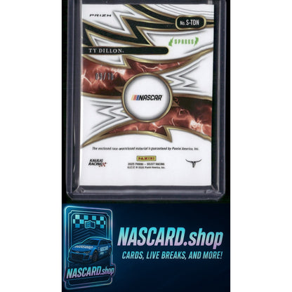 2025 Select Racing #S-TDN Ty Dillon Sparks Gold Prizms #/10 - NASCARD.shop
