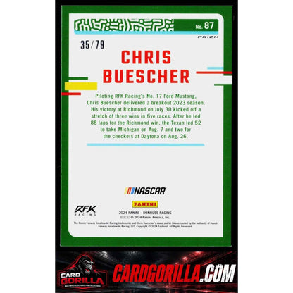 2024 Donruss #87 Chris Buescher Optic Pink Velocity #/79