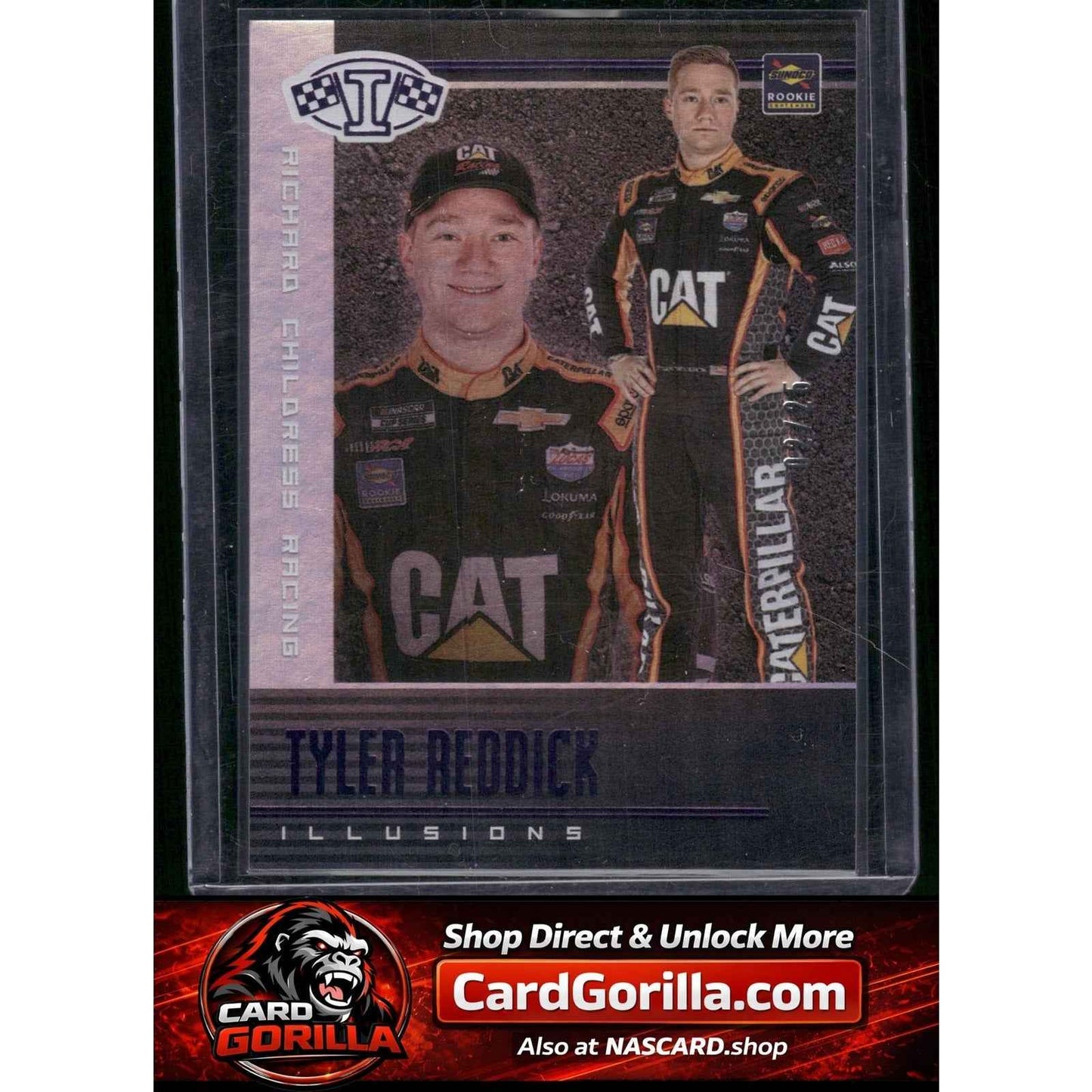 2020 Panini Chronicles #17 Tyler Reddick Illusions Purple #/25 RC