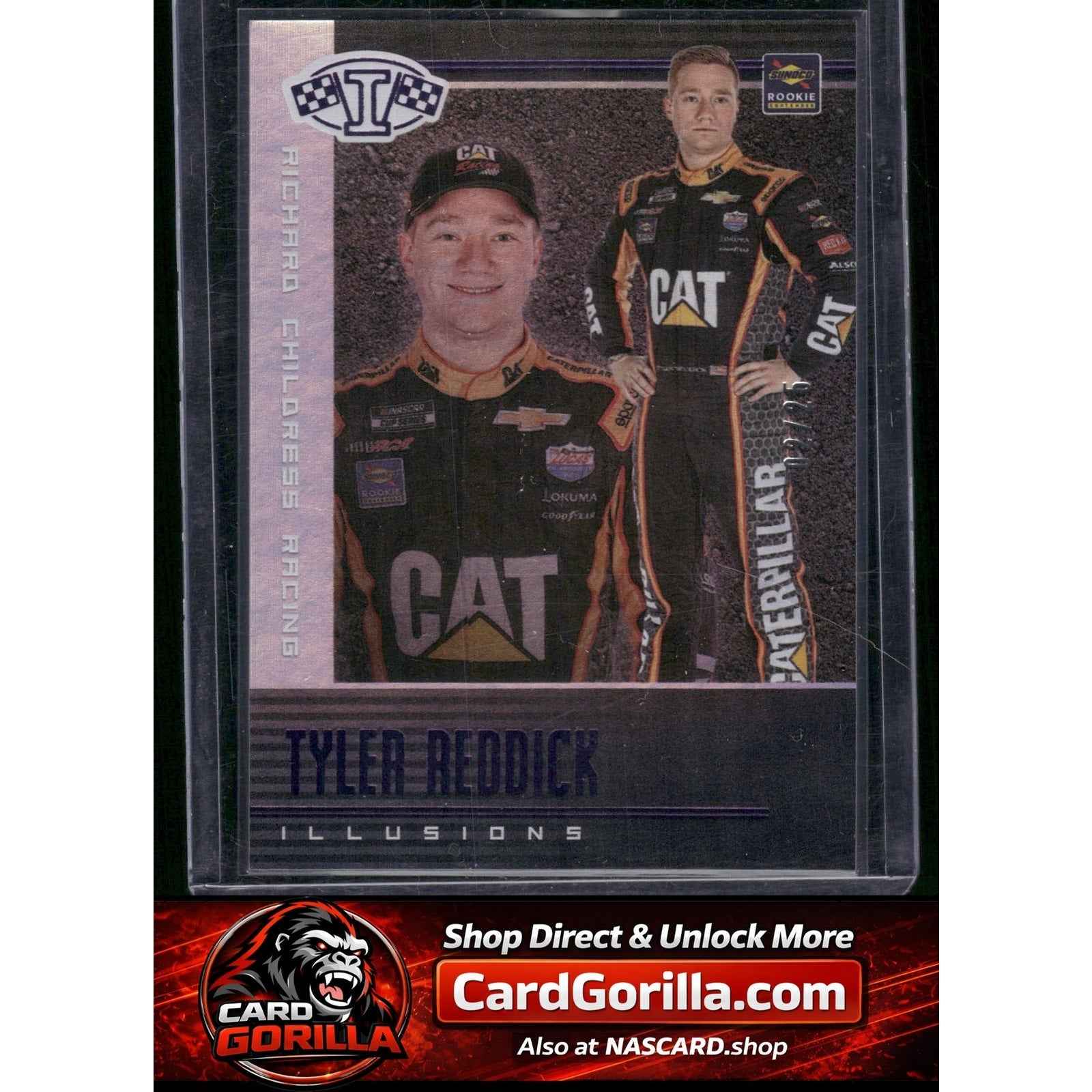 2020 Panini Chronicles #17 Tyler Reddick Illusions Purple #/25 RC