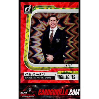 2026 Donruss #9 Carl Edwards Season Highlights Red Xplosion #/99