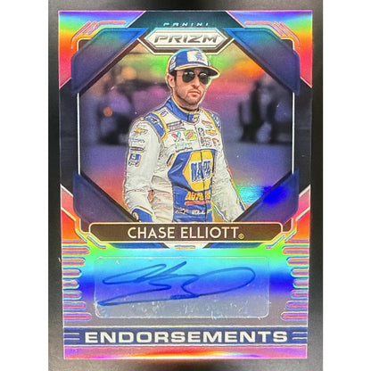 2020 Panini Prizm Chase Elliott #E-CE Endorsements Pink 49/50 Auto